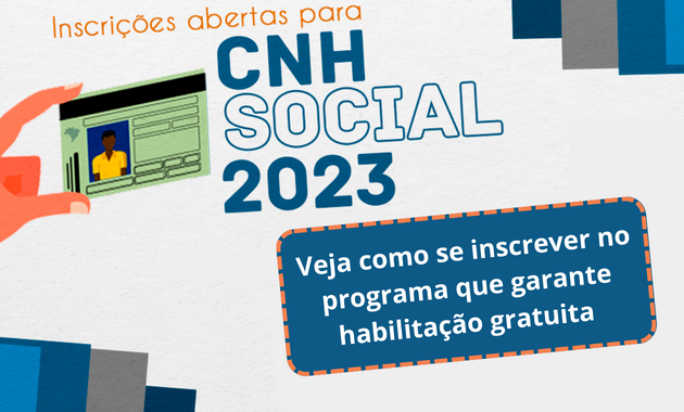 INSCREVA-SE no CNH Social 2023: programa garante habilitação gratuita